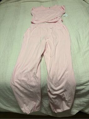 FP Movement by Free People Light Pink Jumpsuit Romper